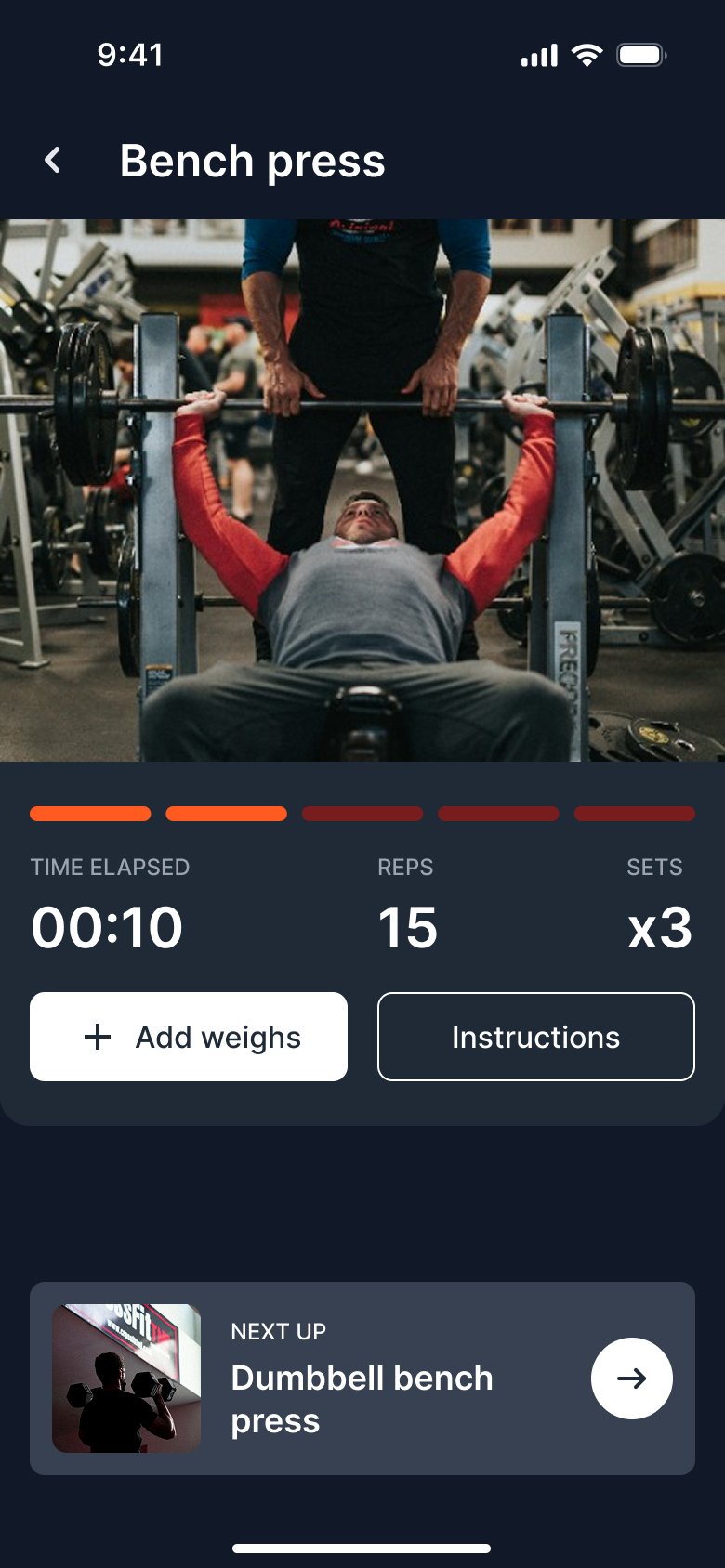 FitNutri AI — Workout Active mobile screen