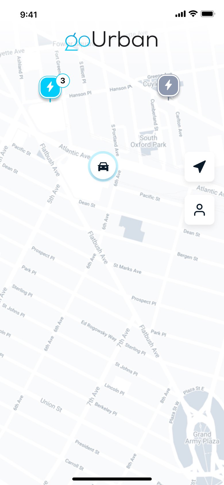 goUrban — Map mobile screen